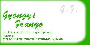 gyongyi franyo business card